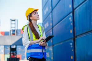 Area logistics import export and shipping cargo freight ship.